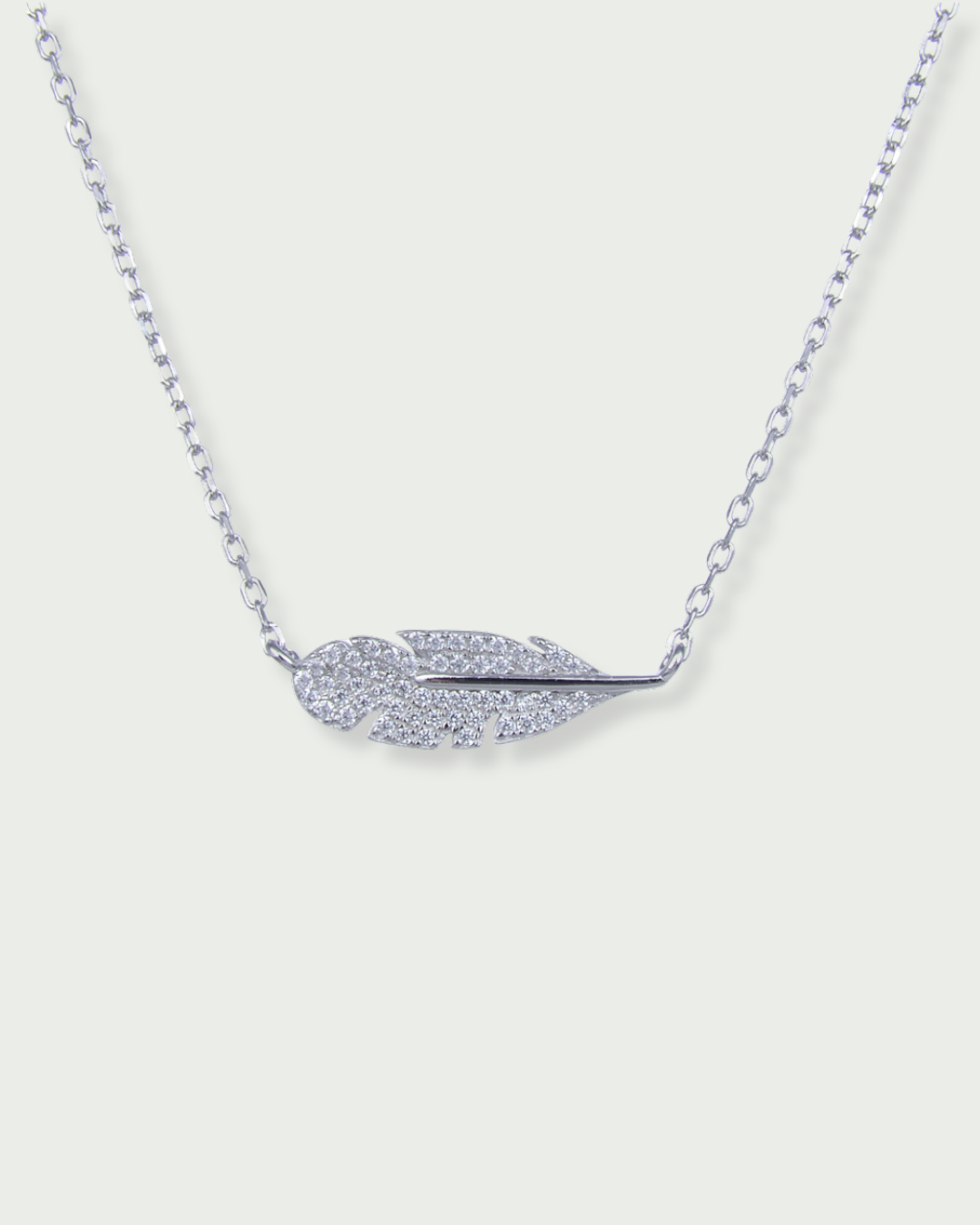 Collier plume - BLANC