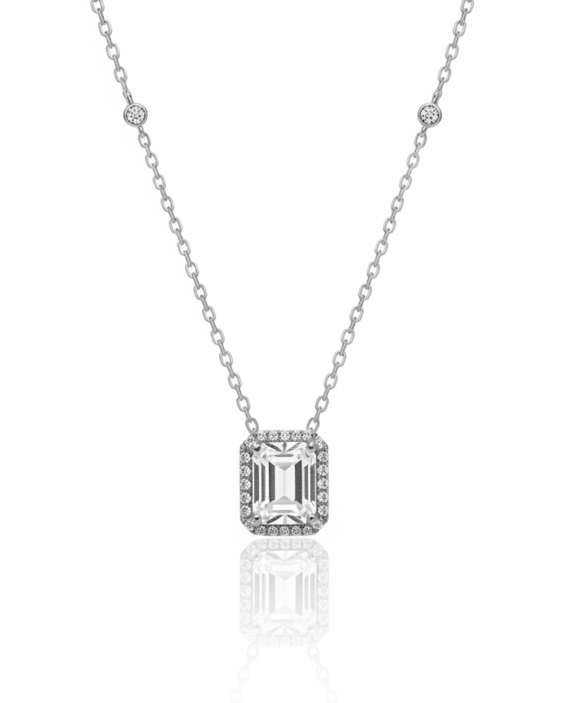 Collier émeraude - BLANC