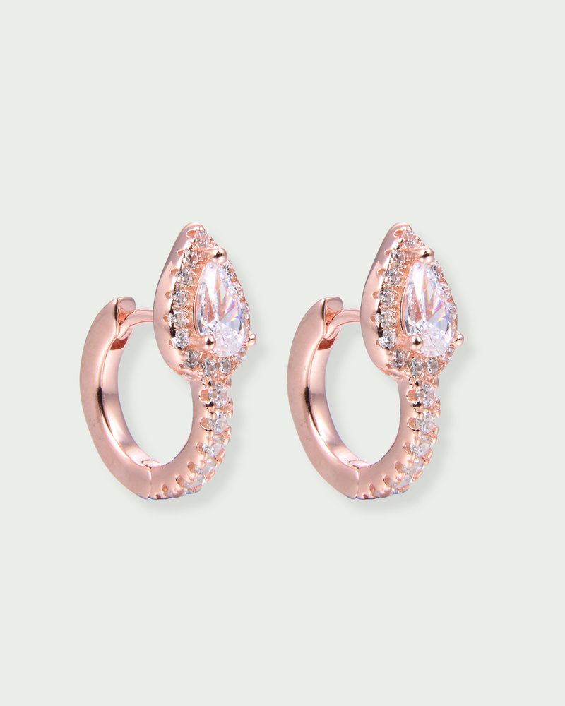 Mini créoles Infini Poire - ROSE