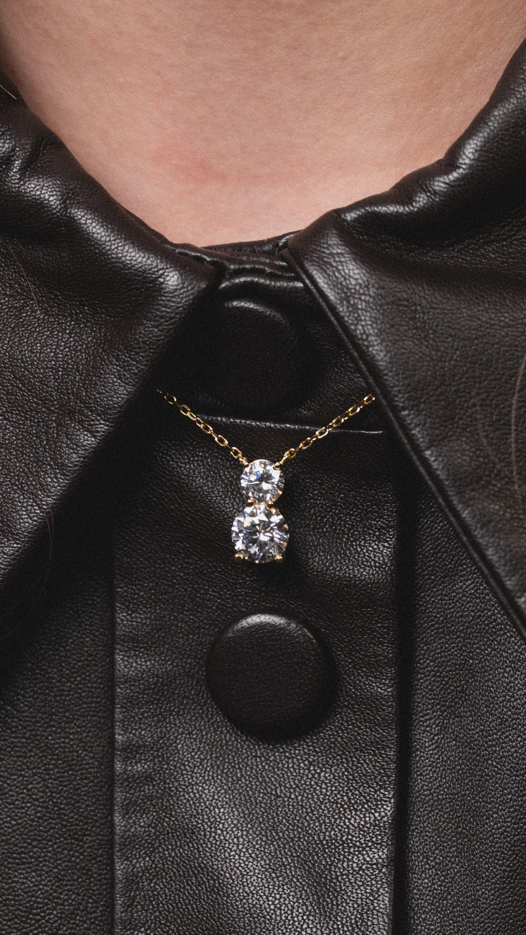 Collier double rond intemporel XL - DORÉ