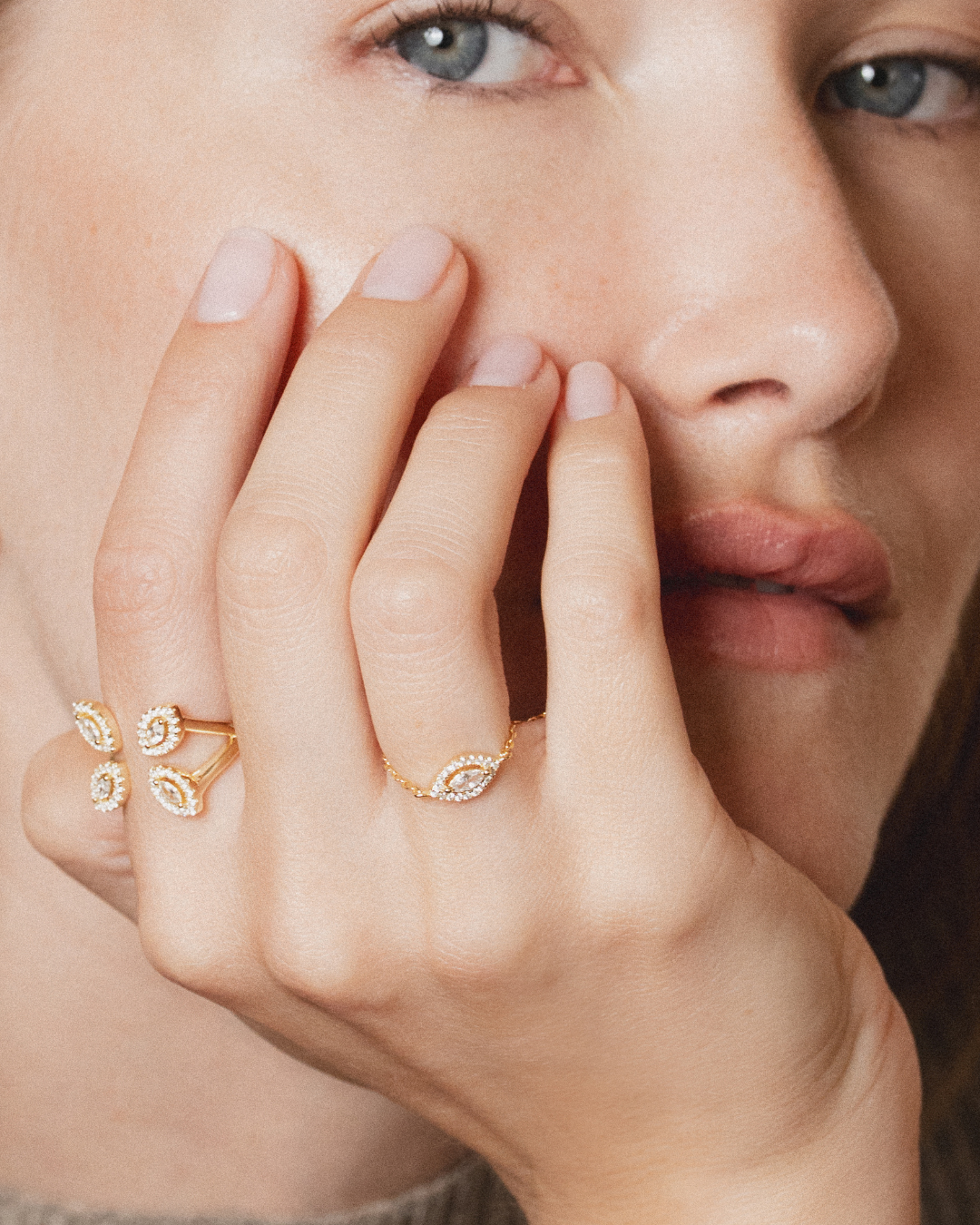 Bague chaîne Fleur éternelle - ROSE