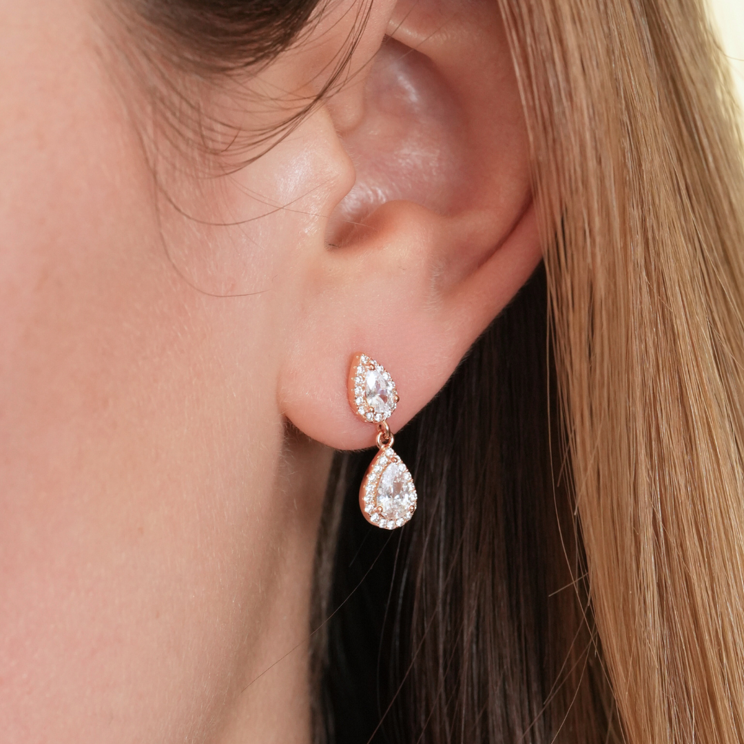 Puces double Infini Poire - ROSE