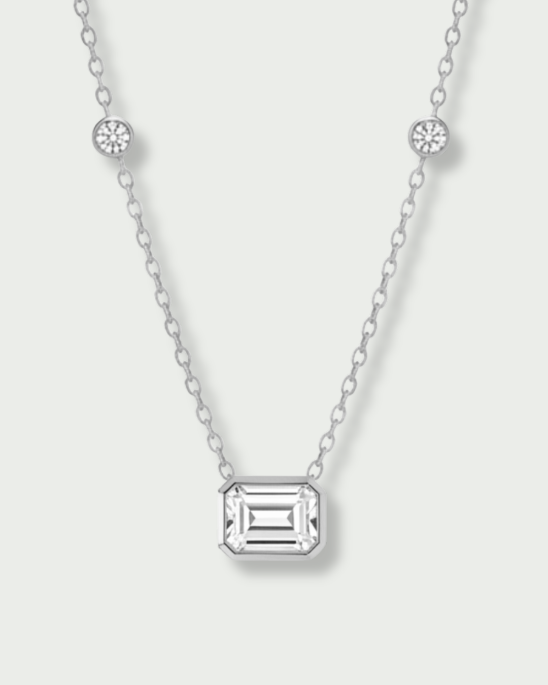 Collier rectangle - BLANC