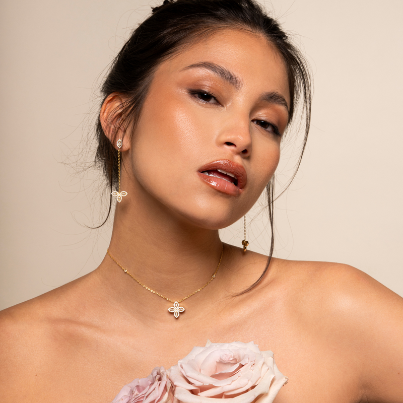 Flower of Life Backless Choker - PINK