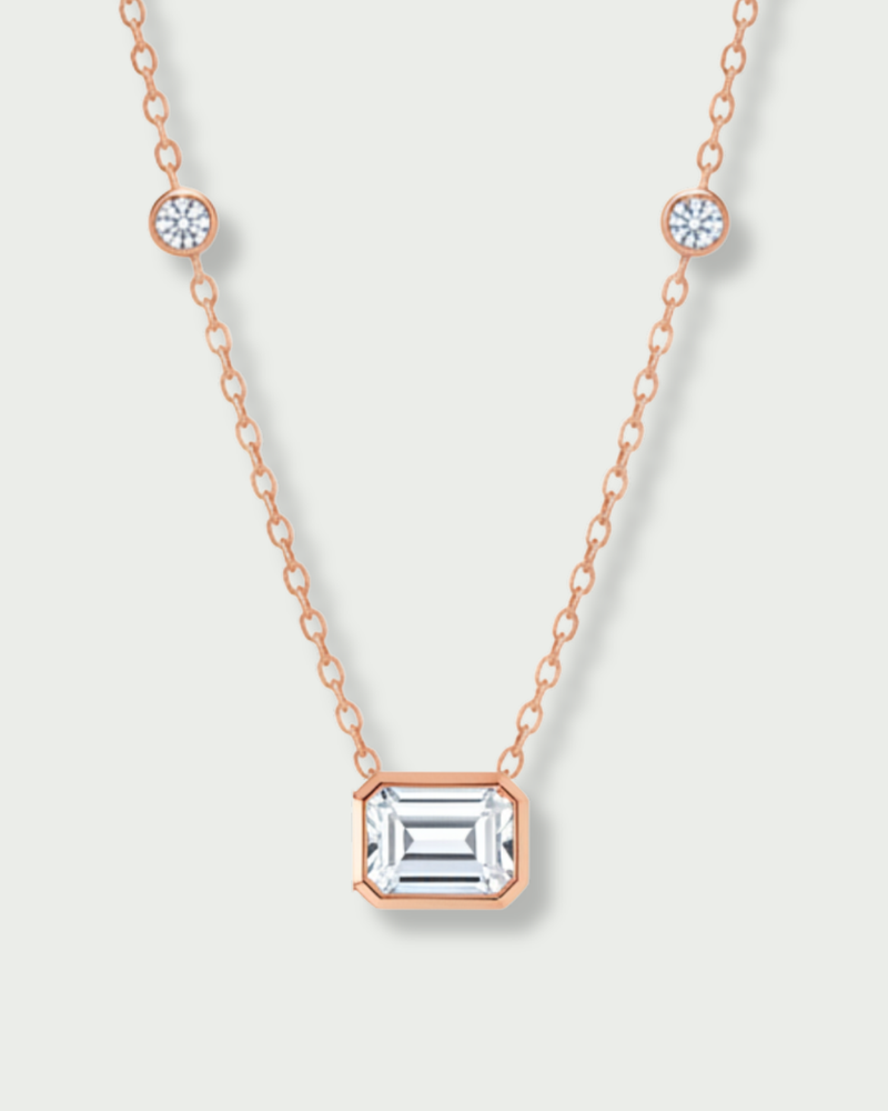 Collier rectangle - ROSE