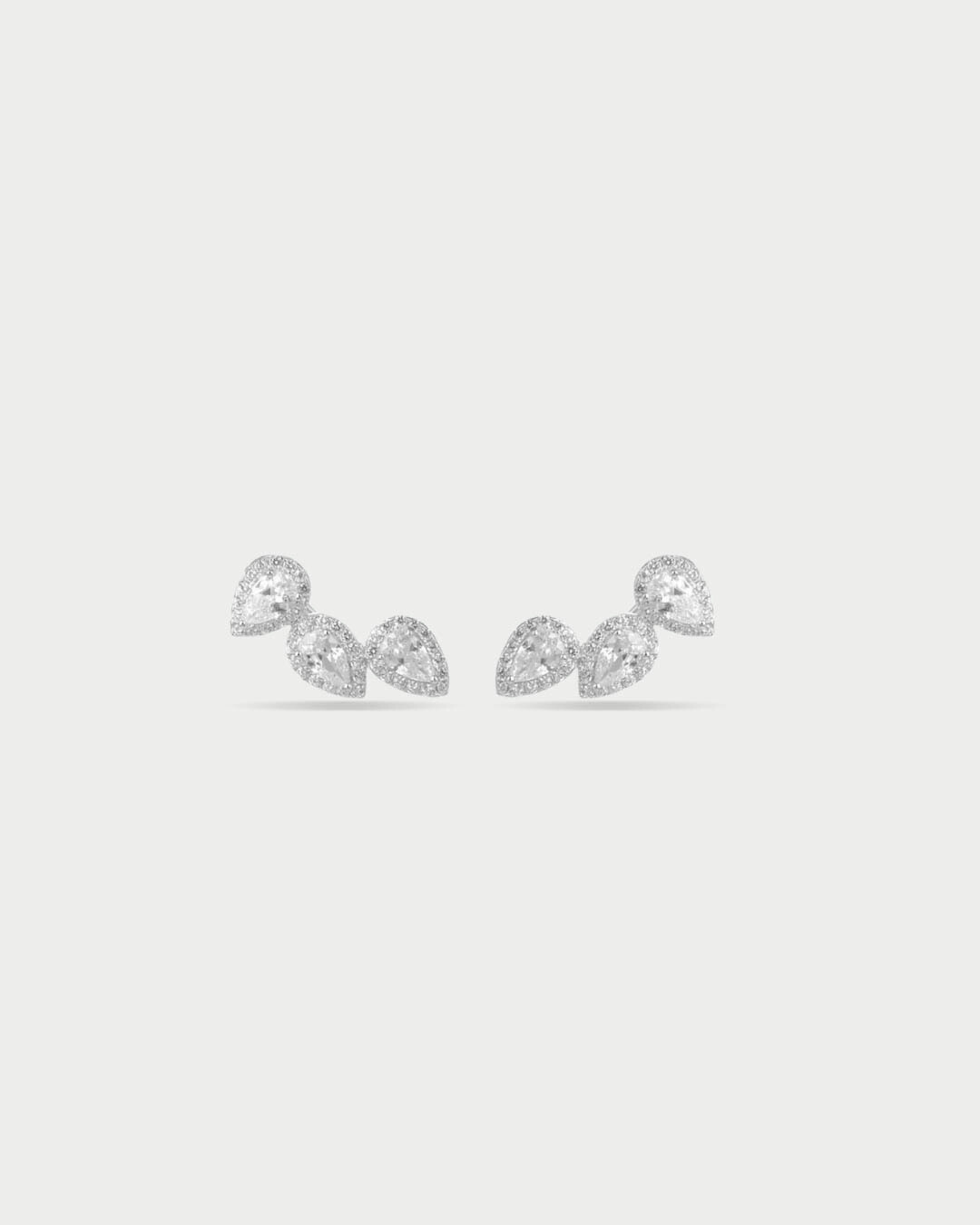 Boucles d'oreilles trois poires Gala - BLANC