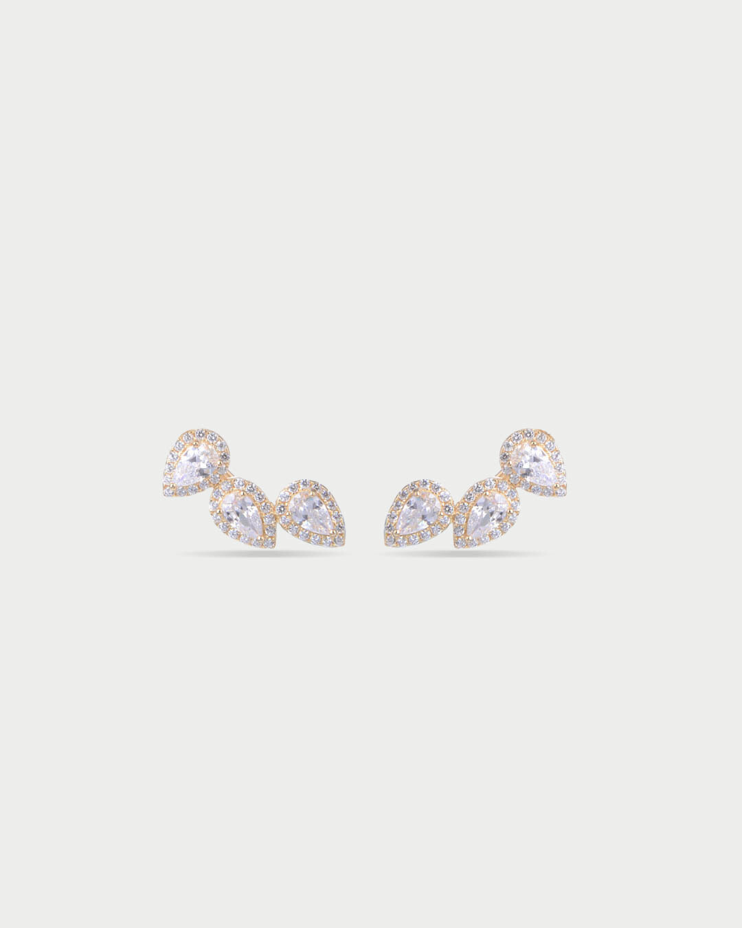 Boucles d'oreilles trois poires Gala - DORÉ