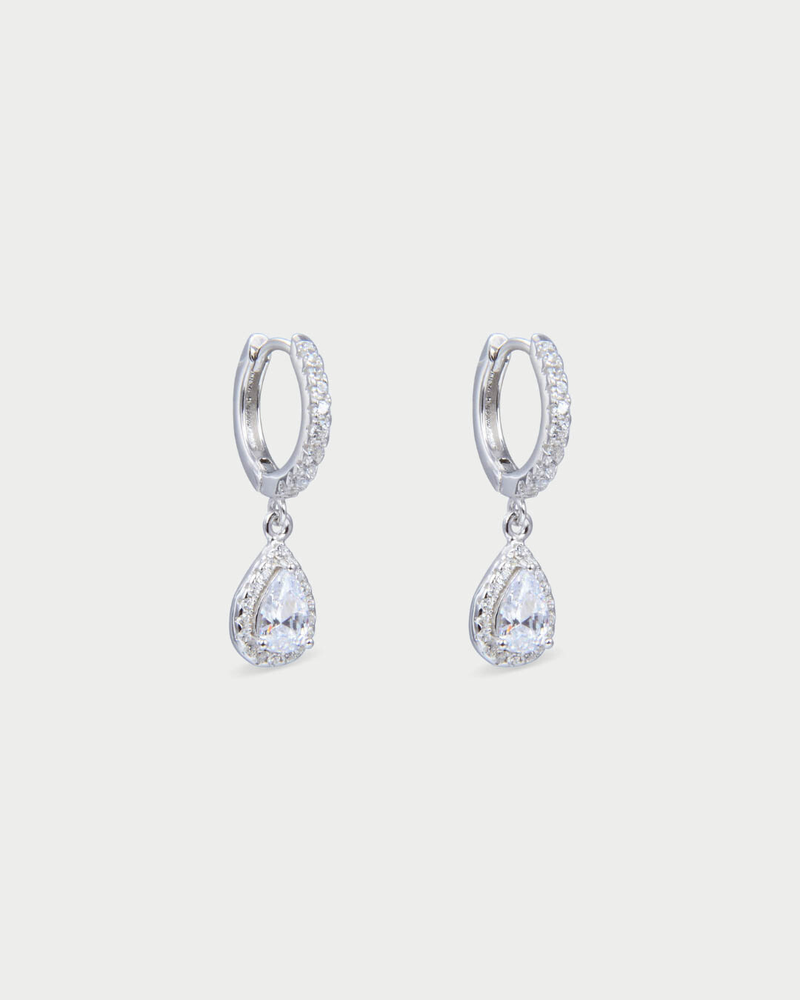 Boucles d'oreilles dormeuses Gala - BLANC