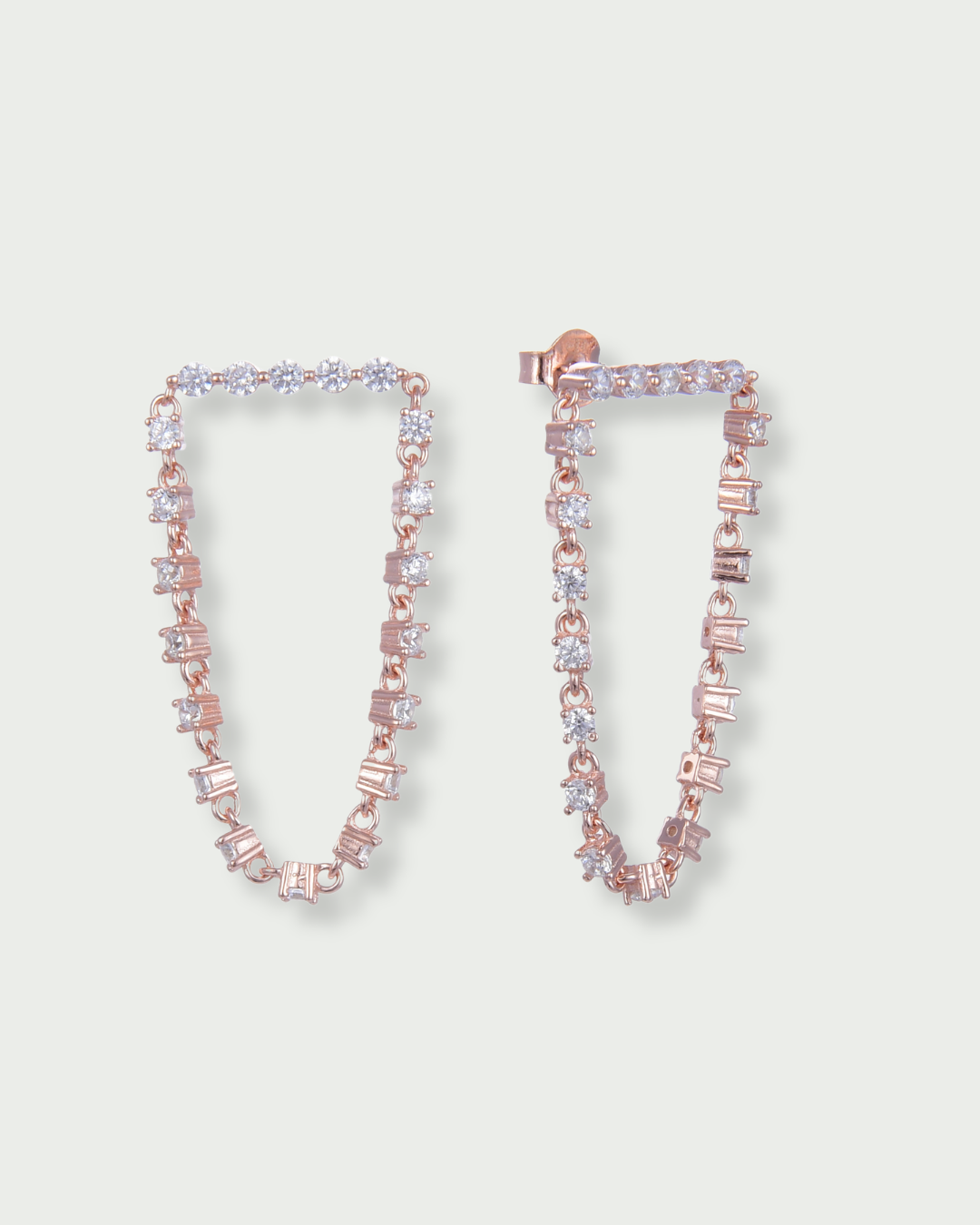 Boucles d'oreilles rivière arceau - ROSE