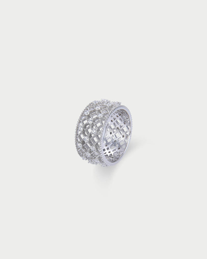 Bague dentelle Gala - BLANC