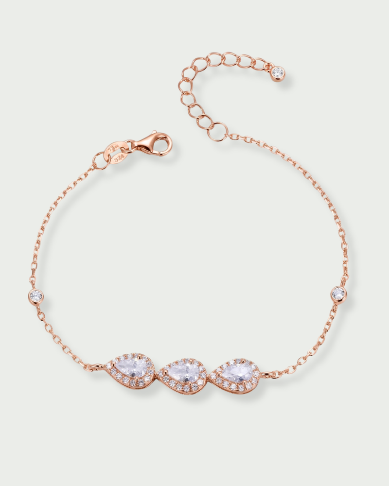 Three Pear Infinity Bracelet - PINK