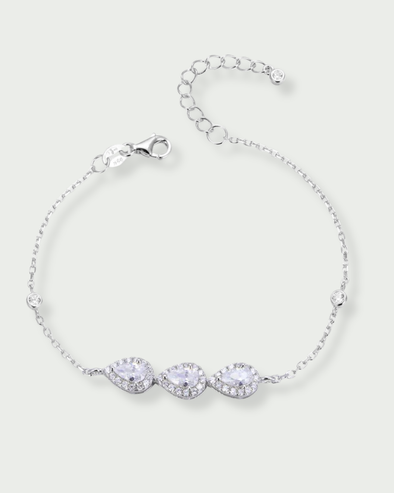 Infinity three pear bracelet - WHITE