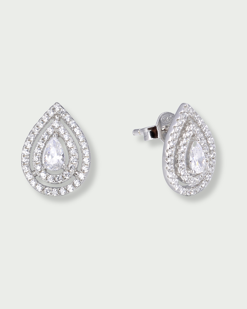 Puces deux rangs Infini Poire - BLANC