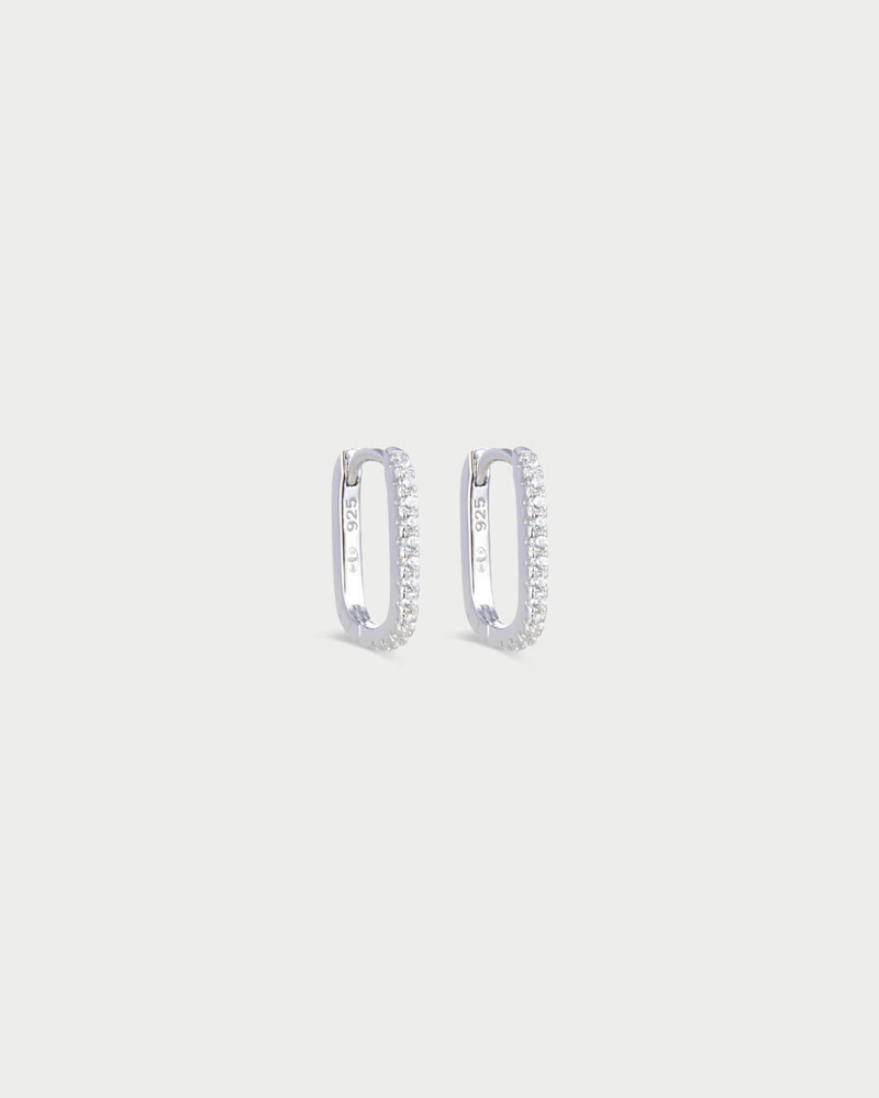 Mini créoles lisses  - BLANC