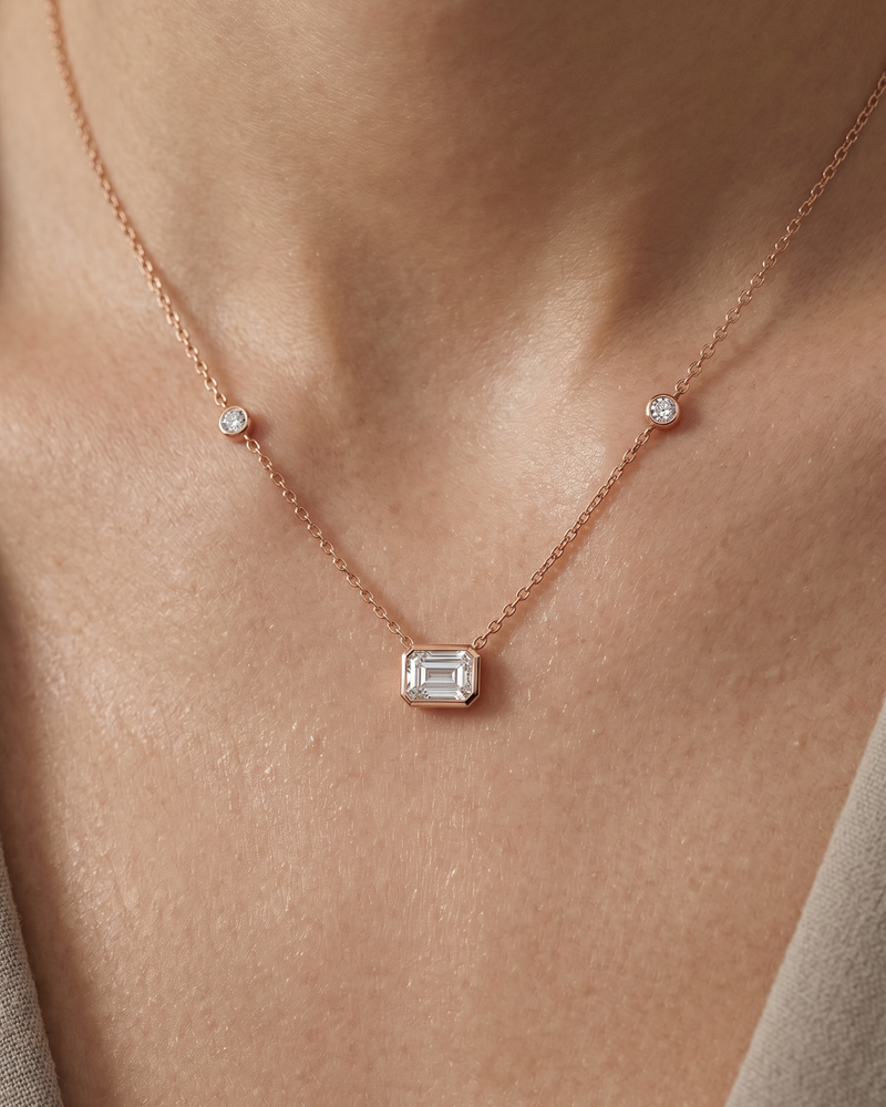 Collier rectangle - ROSE