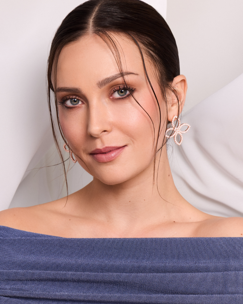 Maxi Créoles Fleur Éternelle - BLANC