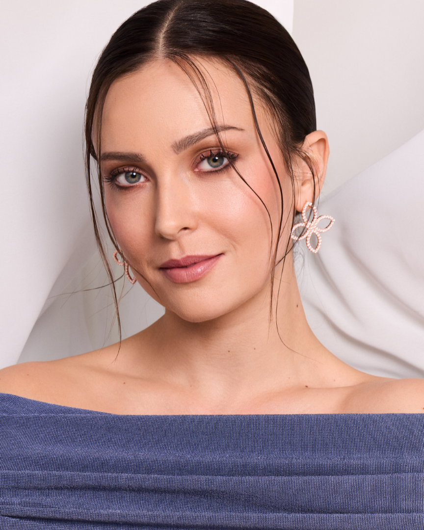 Maxi Créoles Fleur Éternelle - ROSE