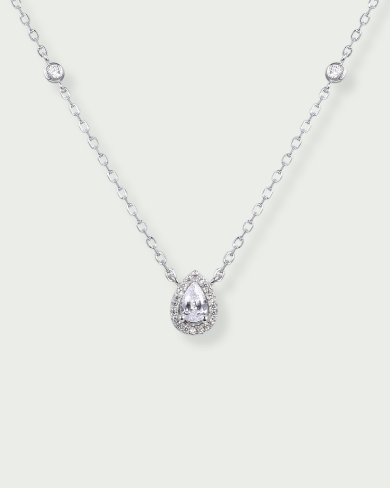 Collier Infini Poire - BLANC