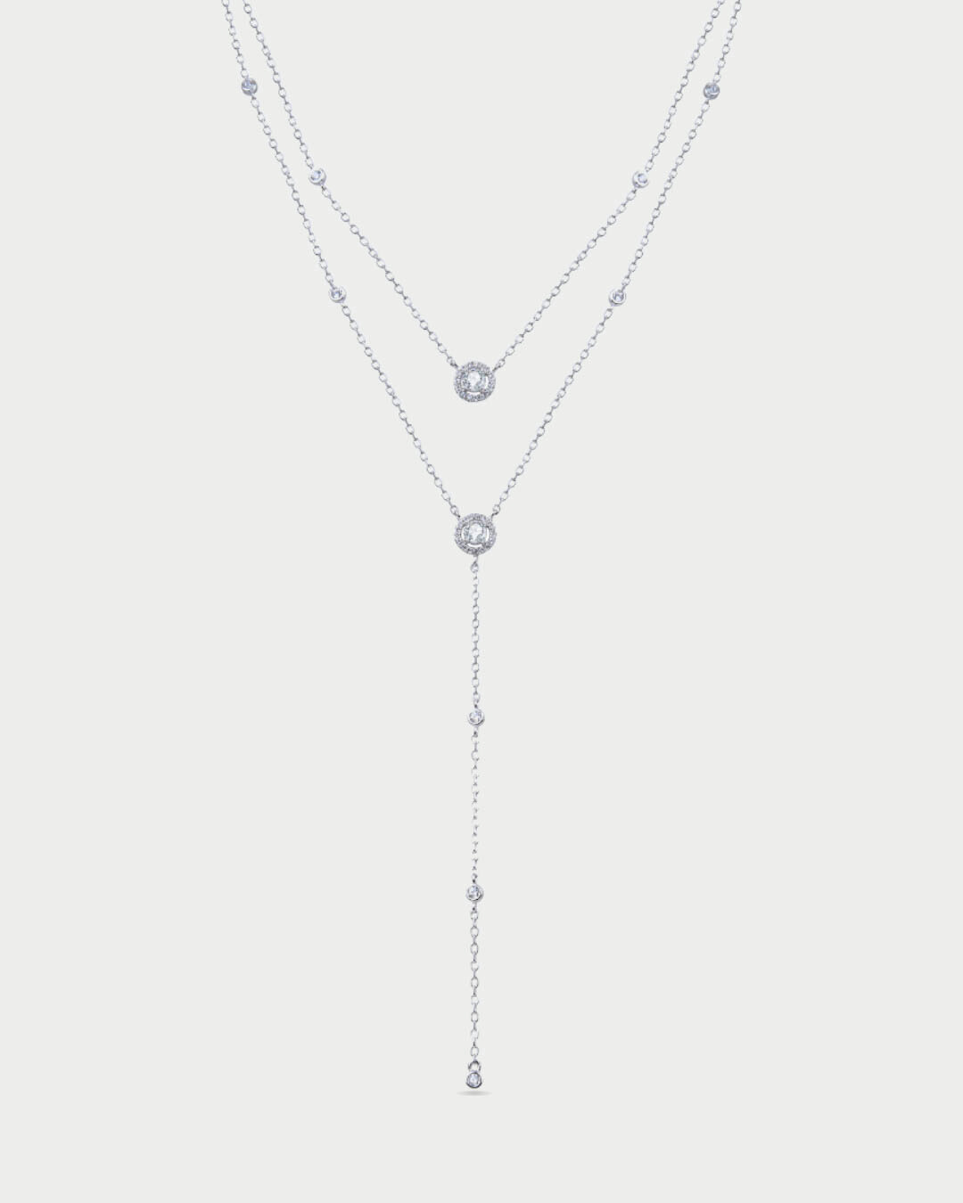 Sautoir double Infini Rond - BLANC
