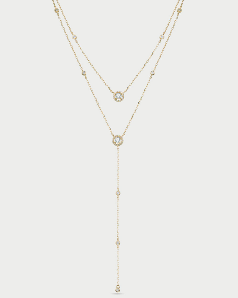 Double Infinity Round Necklace - GOLD