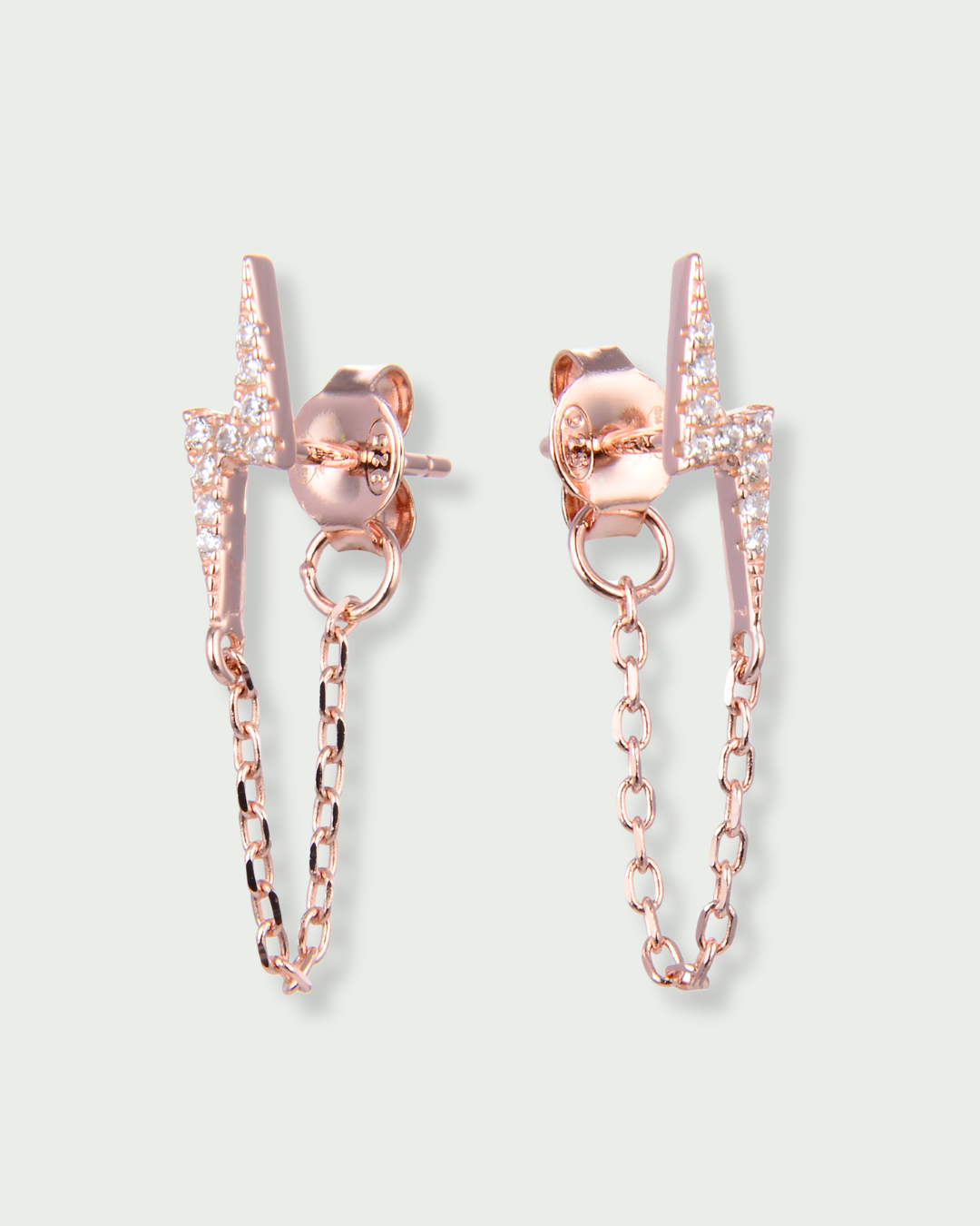 Boucles éclair chaine - ROSE