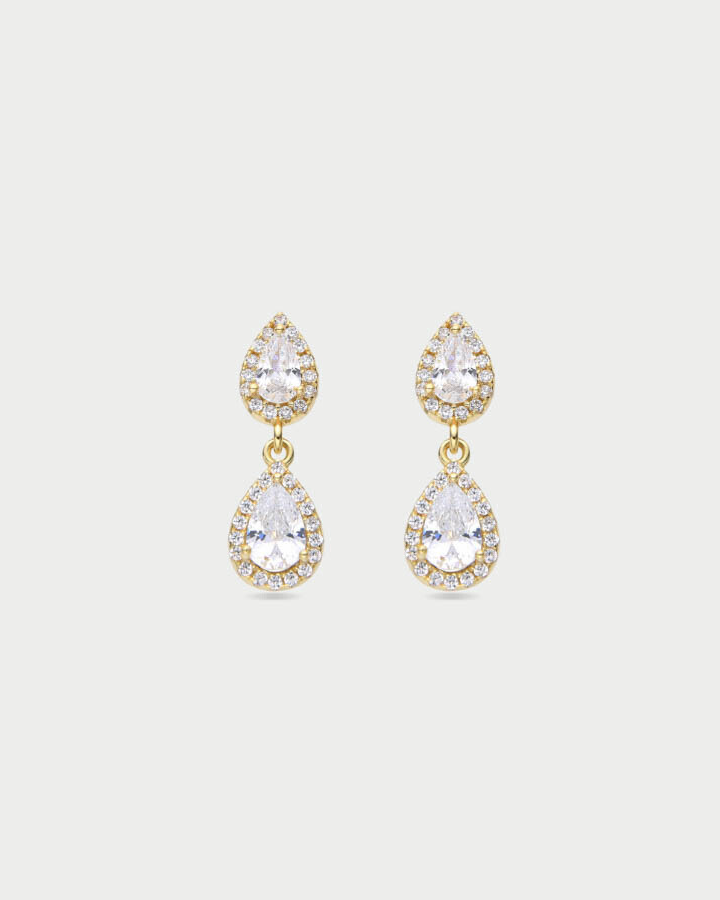 Puces double Infini Poire - DORÉ