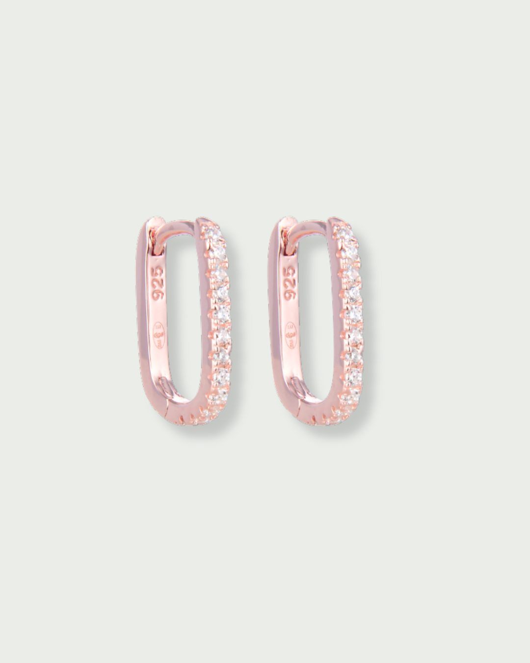 Intemporel M paved hoop earrings - PINK