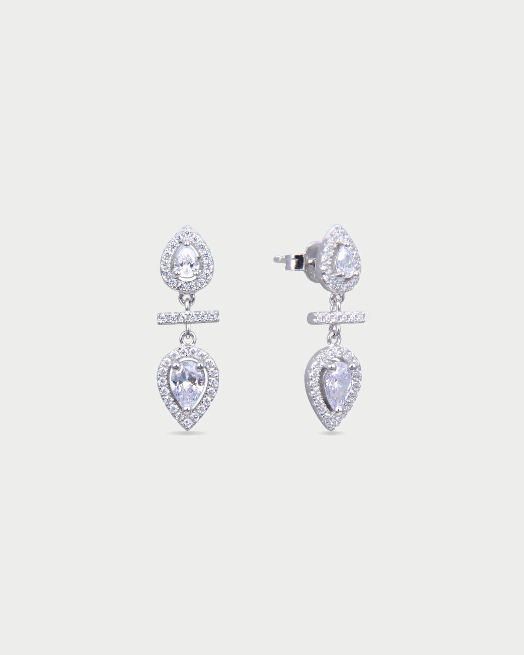 Boucles d’oreilles opposite Infini Poire - BLANC
