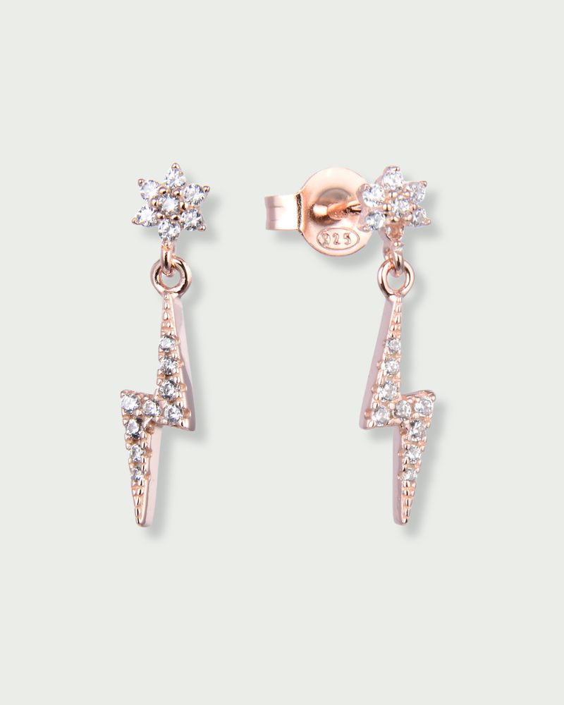 Boucles éclair fleur - ROSE