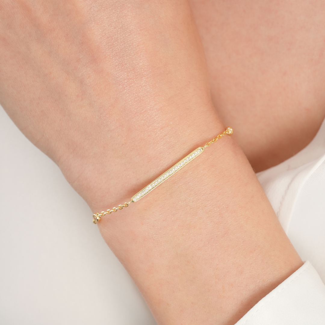 Bracelet barrette Intemporel - BLANC