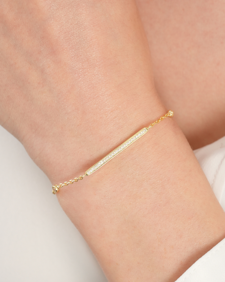 Timeless barrette bracelet - WHITE