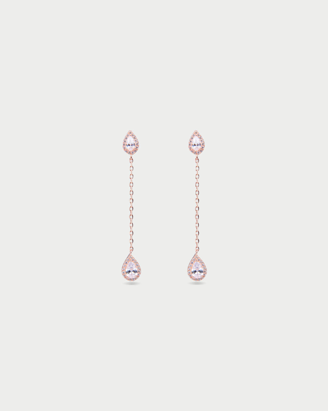 Boucles d'oreilles pendantes Infini Poire - ROSE