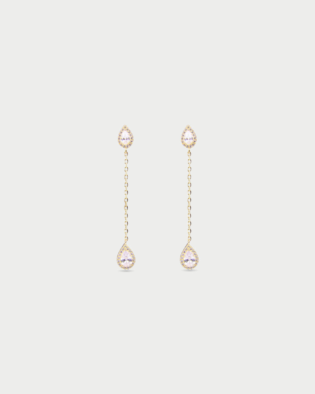 Boucles d'oreilles pendantes Infini Poire - DORÉ