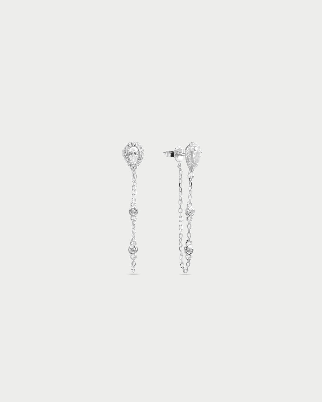 Boucles d'oreilles pur Infini Poire - BLANC