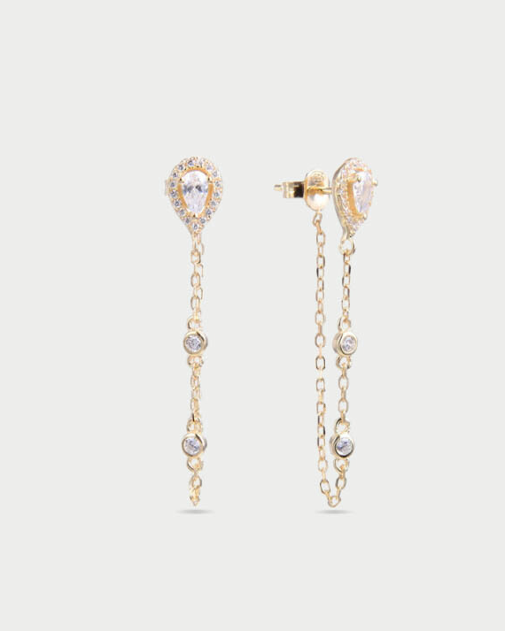 Boucles d'oreilles pur Infini Poire - DORÉ