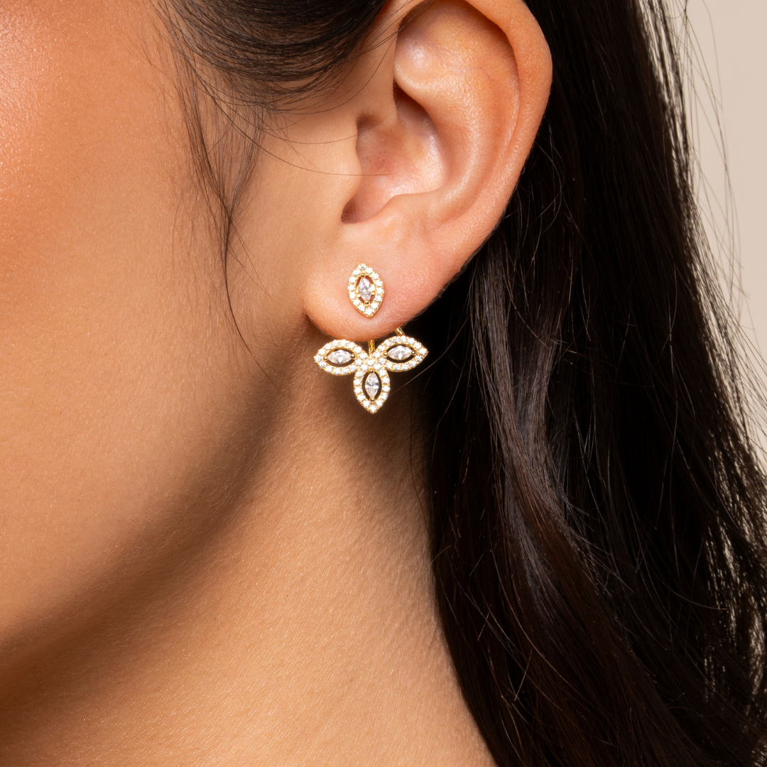 Boucles d’oreilles asymétriques Fleur de vie - ROSE