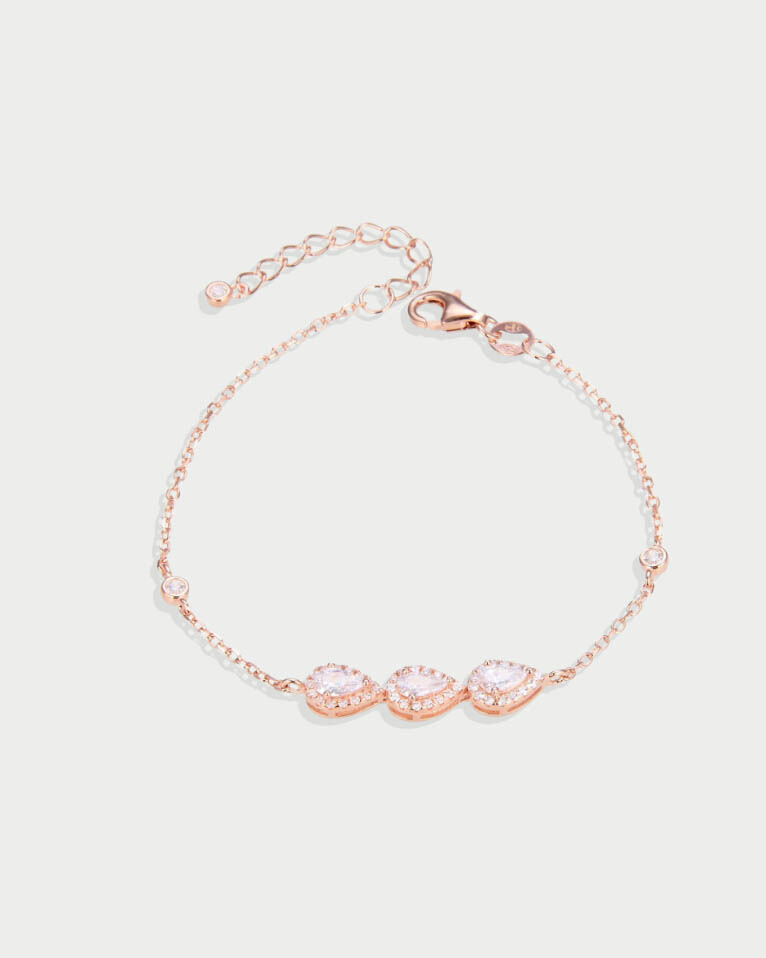 Three Pear Infinity Bracelet - PINK