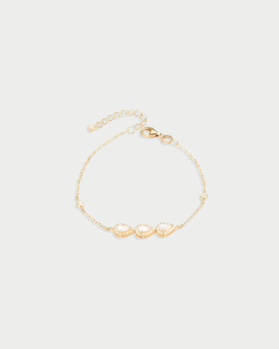 Bracelet trois poires Infini - DORÉ
