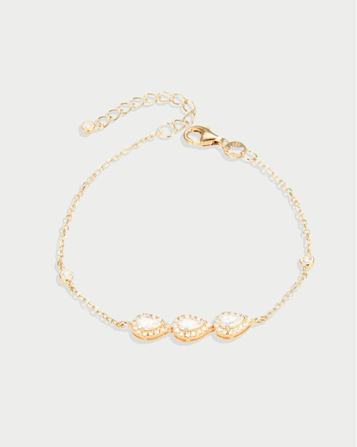 Infinity three pear bracelet - GOLD