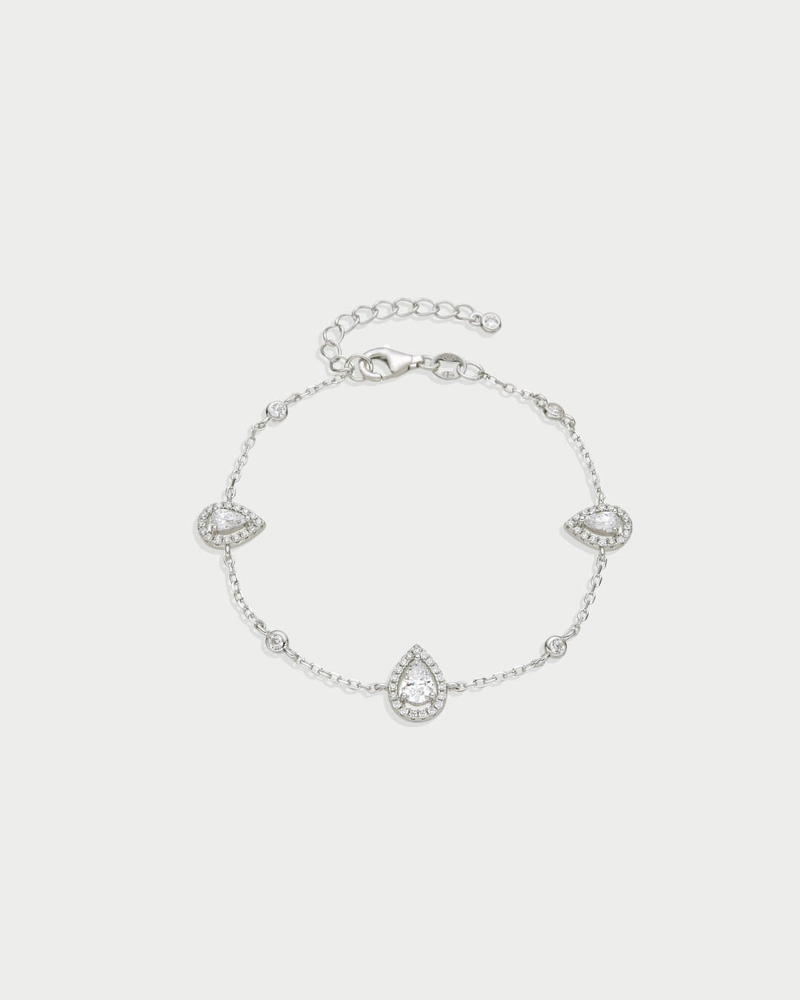 Bracelet Trio Infini Poire - BLANC