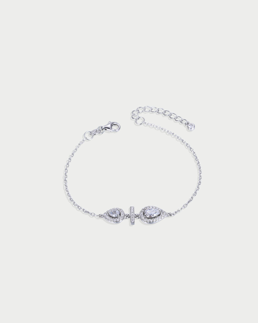 Bracelet opposite Infini Poire - BLANC