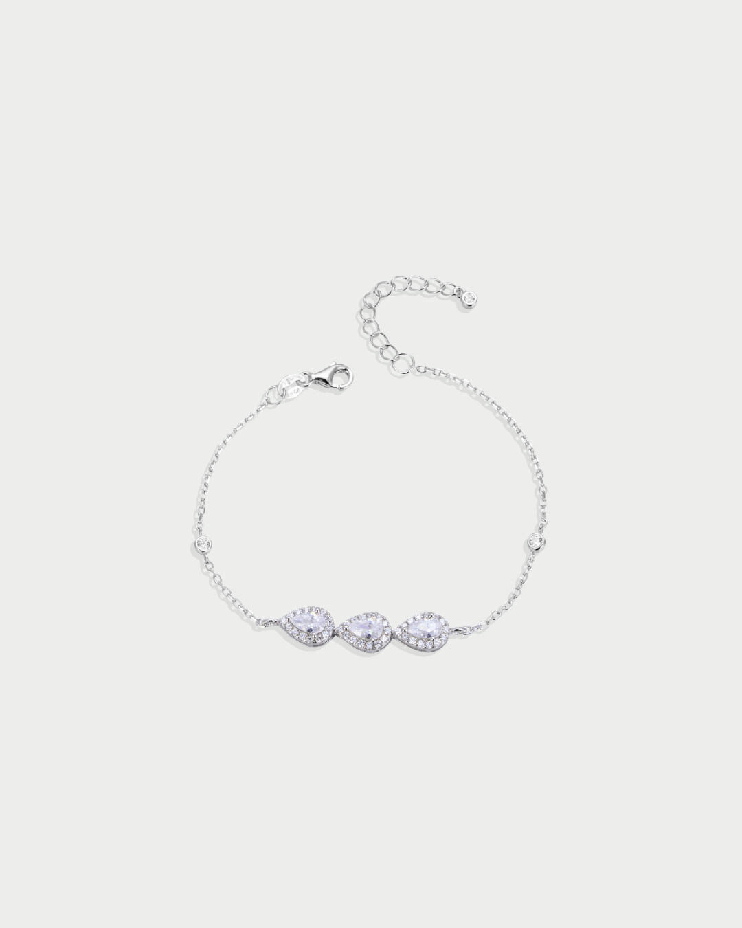 Bracelet trois poires Infini - BLANC
