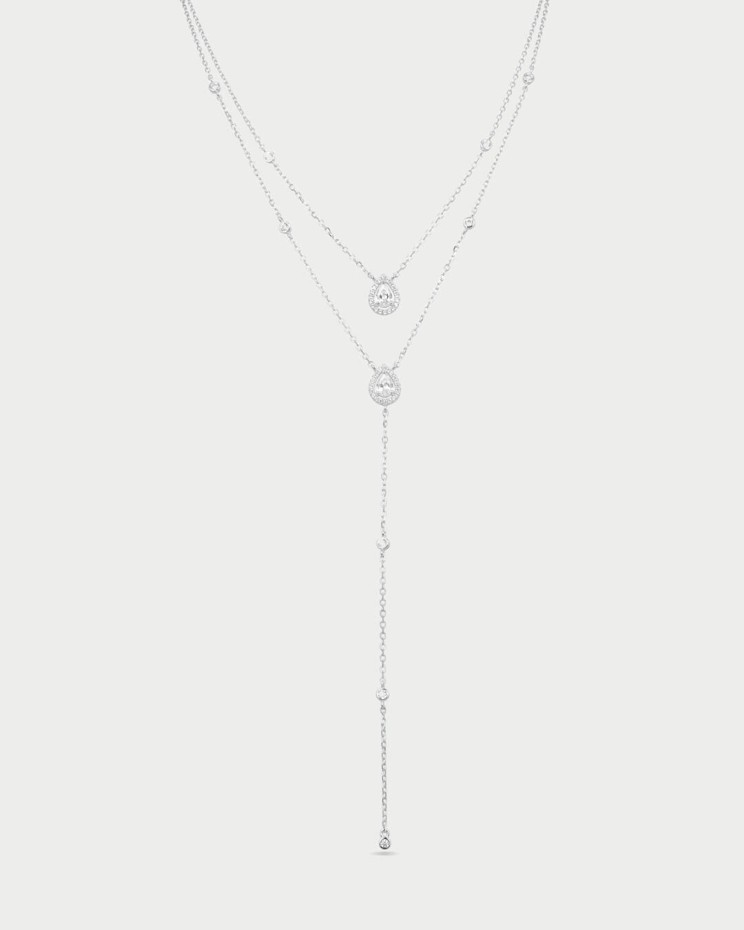 Sautoir double Infini Poire - BLANC