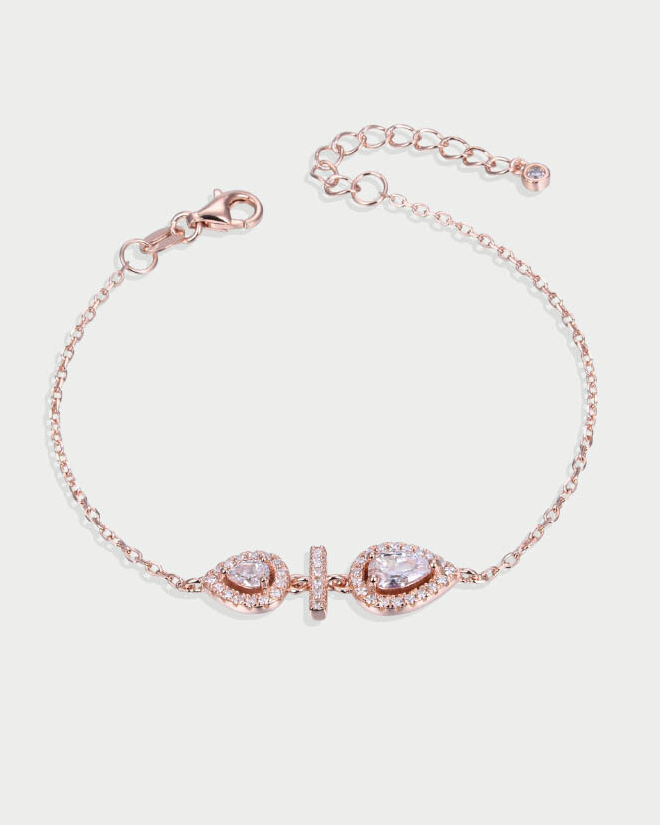 Opposite Infinite Pear Bracelet - PINK