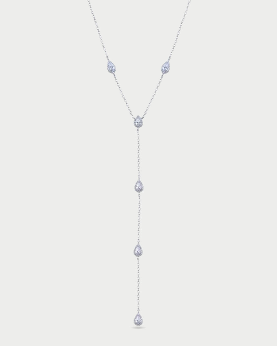 Sautoir Infini Poire - BLANC