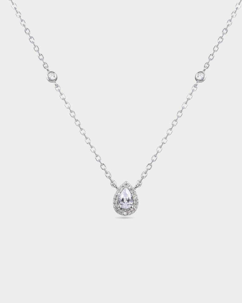 Collier Infini Poire - BLANC