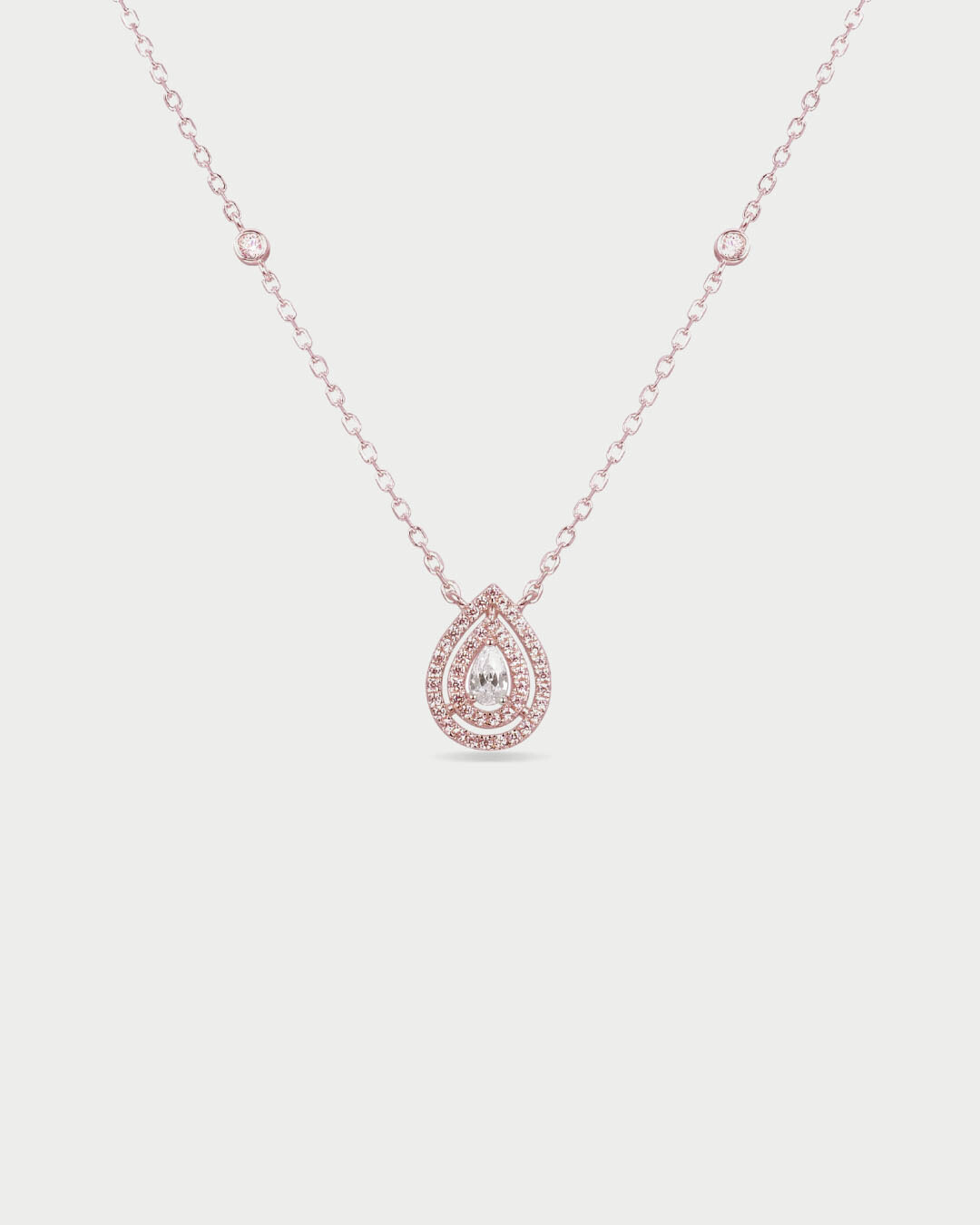 Collier deux rangs Infini Poire - ROSE