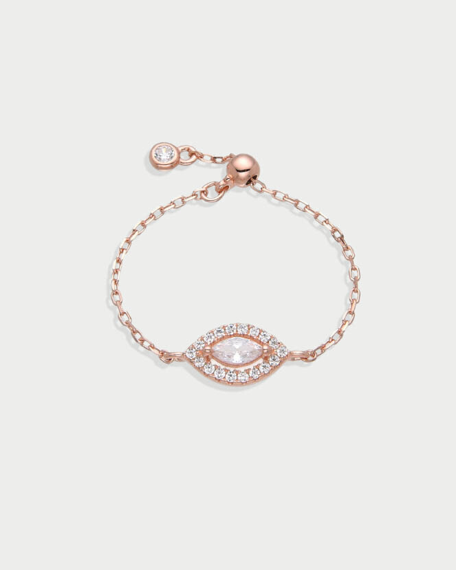 Bague chaîne Fleur éternelle - ROSE