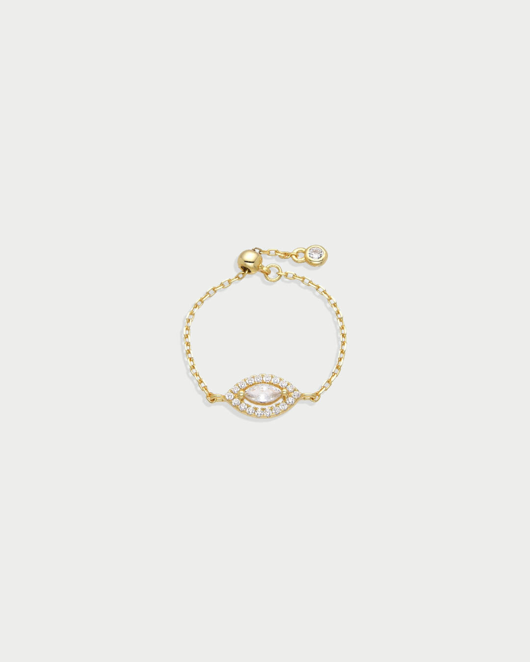Bague chaîne Fleur éternelle - DORÉ