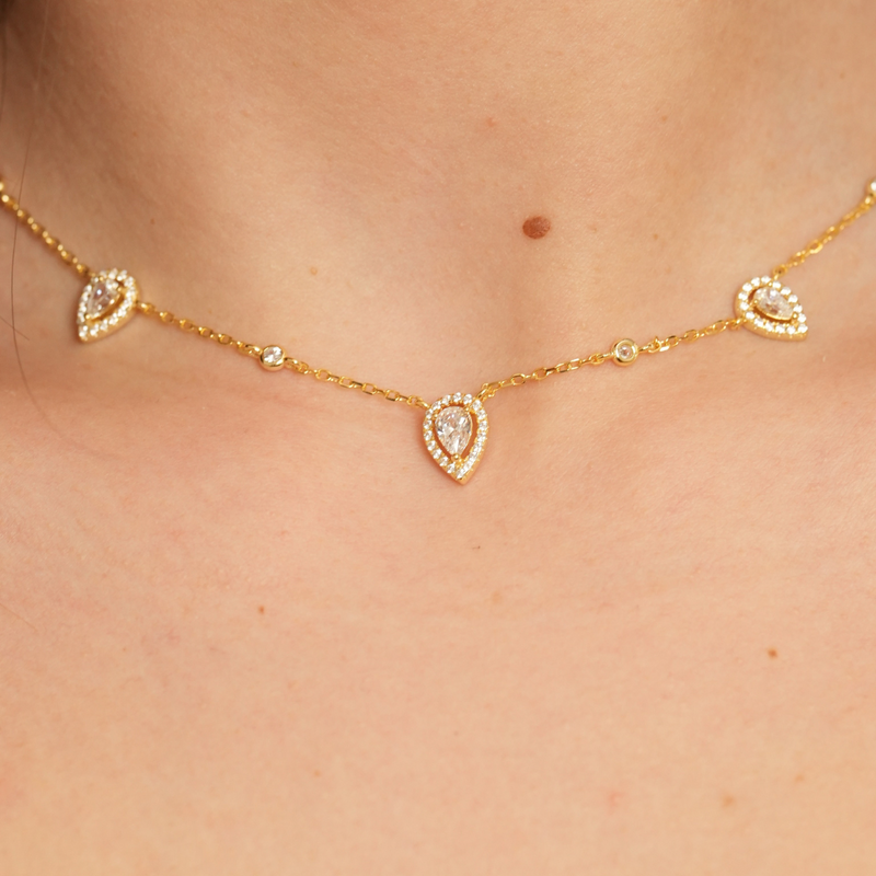 Collier Trio Infini Poire - DORÉ